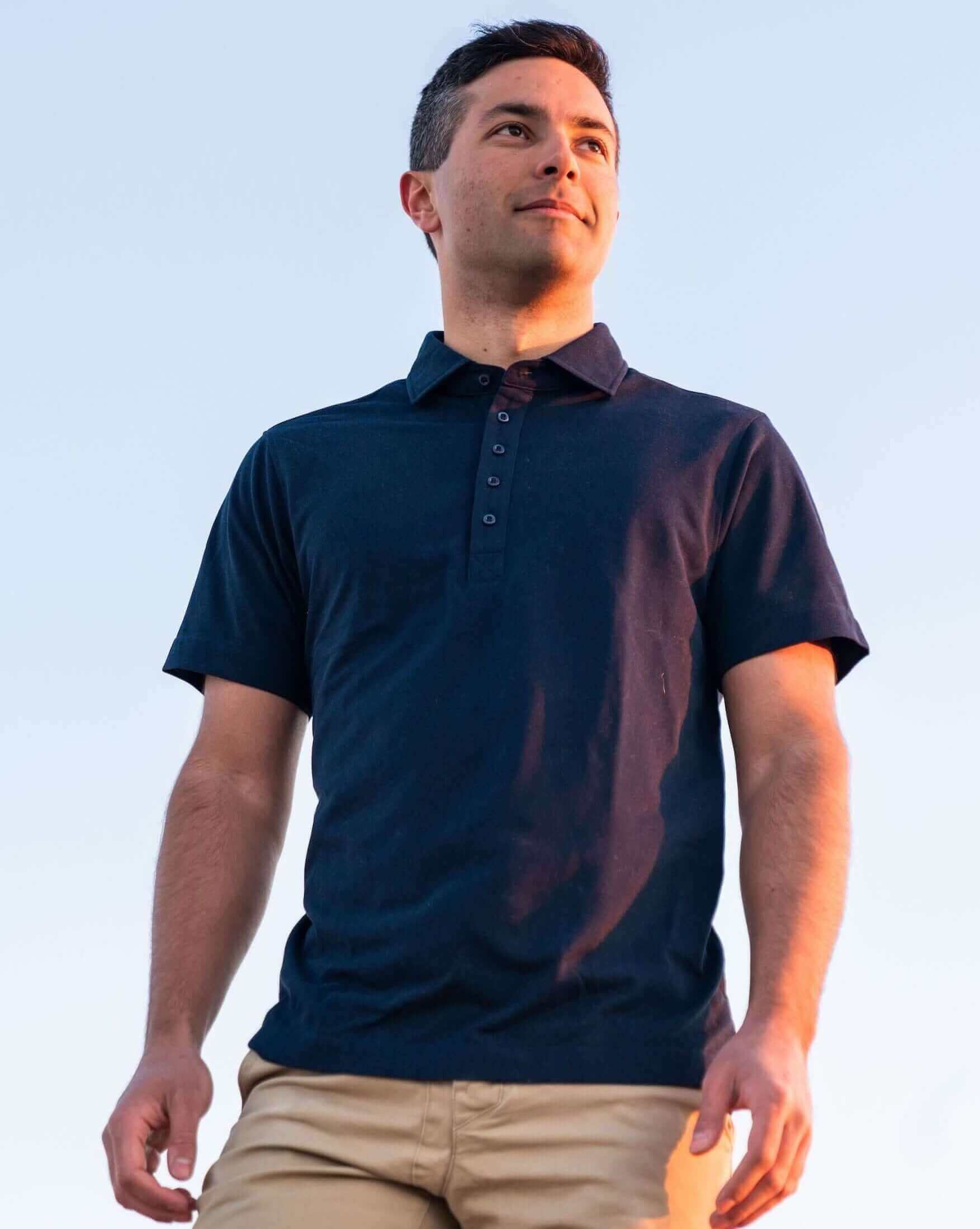 No Sweat Polo Shirt Navy - No Sweat Clothing Europe AB