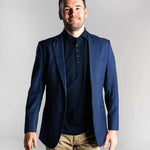 No Sweat Polo Shirt Navy Long - No Sweat Clothing Europe AB