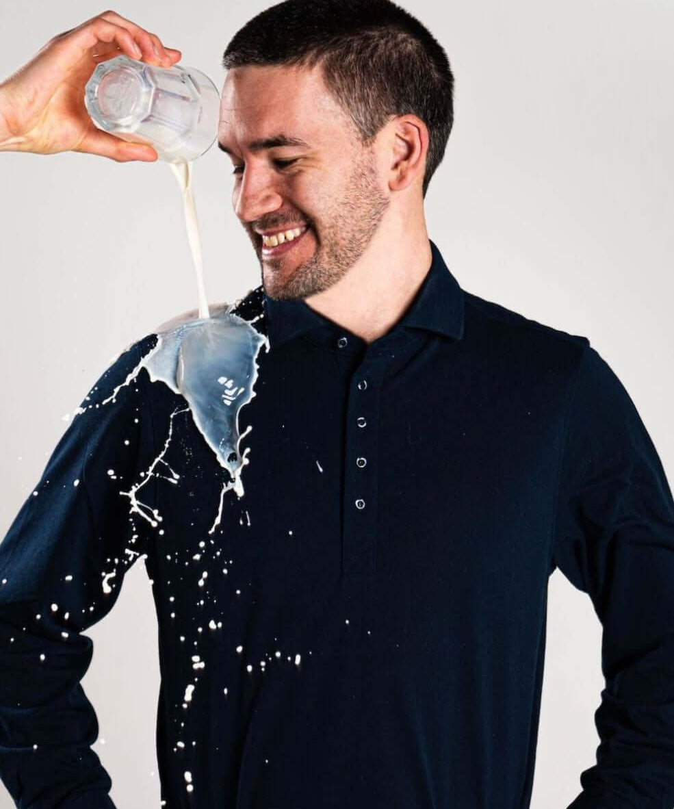 No Sweat Polo Shirt Navy Long - No Sweat Clothing Europe AB