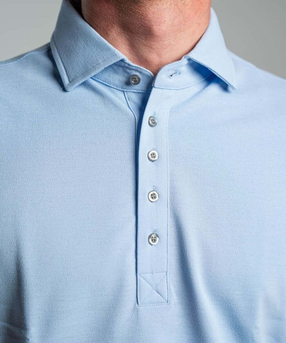 No Sweat Polo Shirt Sky Blue - No Sweat Clothing Europe AB