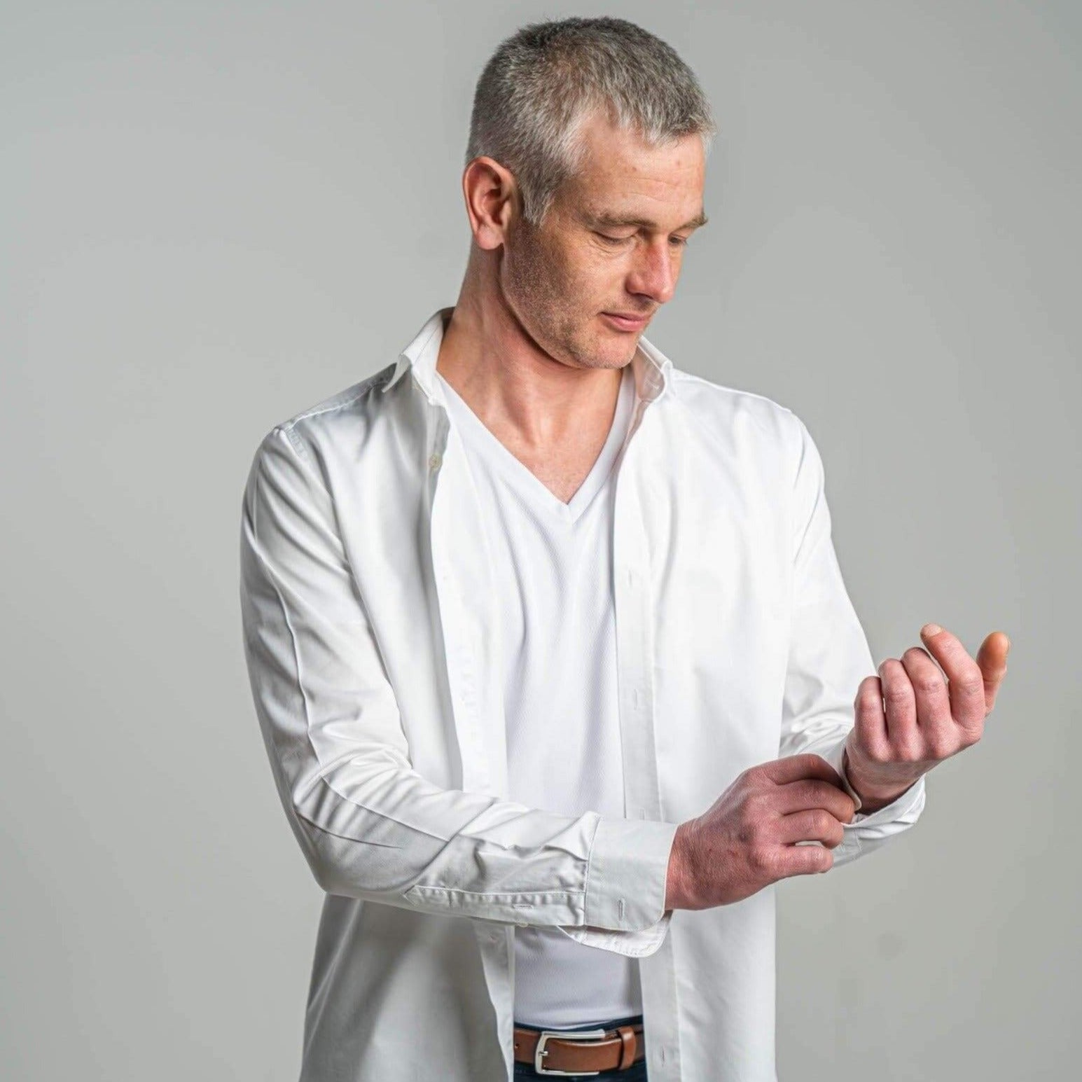 Sweat Proof Undershirt for Men (White) No Sweat Clothing AS Sweat Proof Undershirt for Men (White) No Sweat Clothing AS